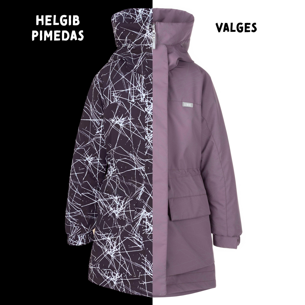 Active+ spring parka made from reflective fabric