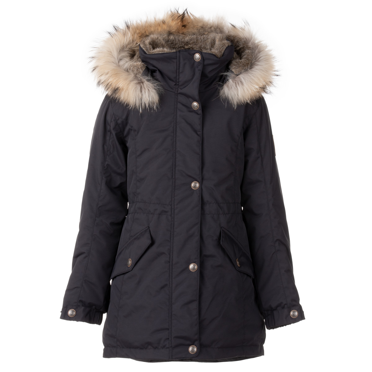 Le-Company girls' winter parka with real fur trimming