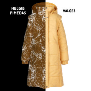 Kaks-ühes vest-mantel helkurkangast