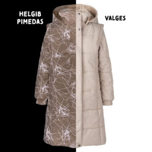 Kaks-ühes vest-mantel helkurkangast