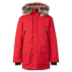 Boys' Active+ winter parka with fur lining