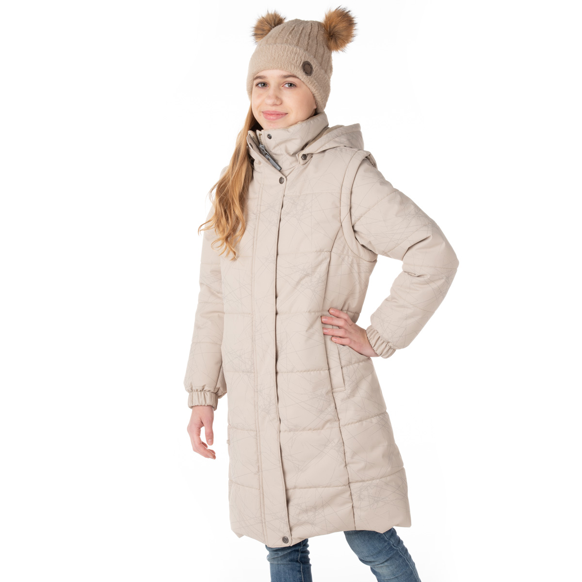 Kaks-ühes vest-mantel helkurkangast - Image 4